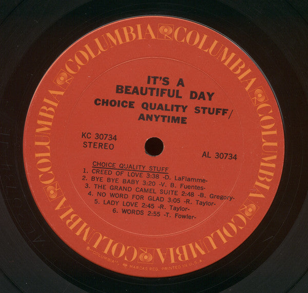 It's A Beautiful Day : Choice Quality Stuff / Anytime (LP, Album, Pit)