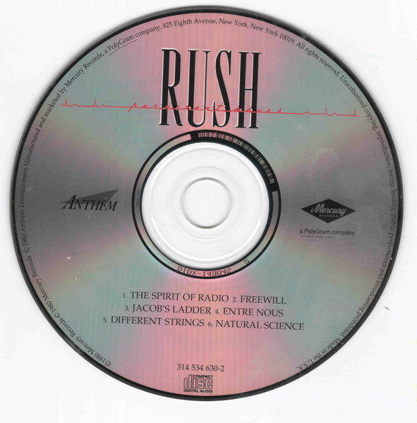 Rush : Permanent Waves (CD, Album, RE, RM, Ter)