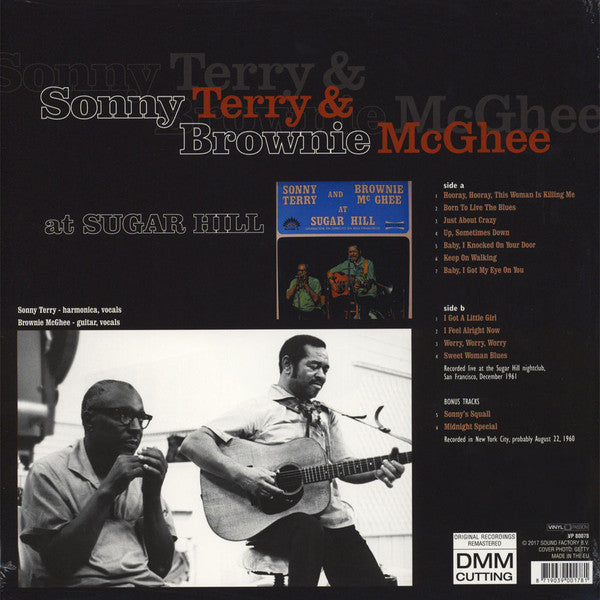 Sonny Terry & Brownie McGhee : At Sugar Hill (LP, Album, RE, RM)