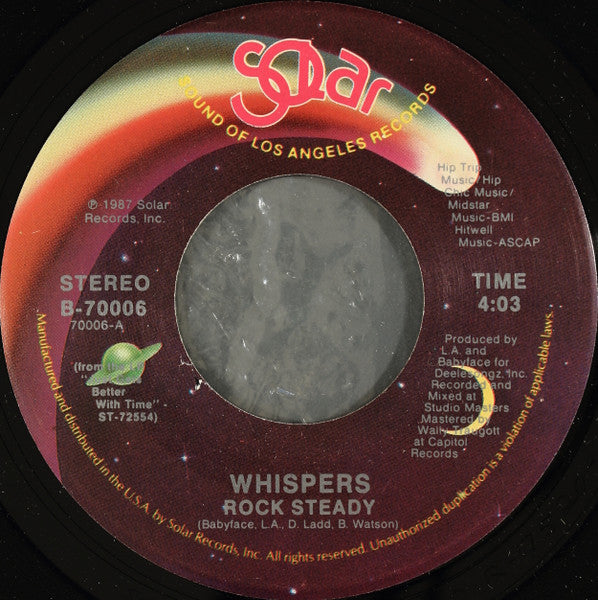 Whispers* : Rock Steady (7", Single, Spe)