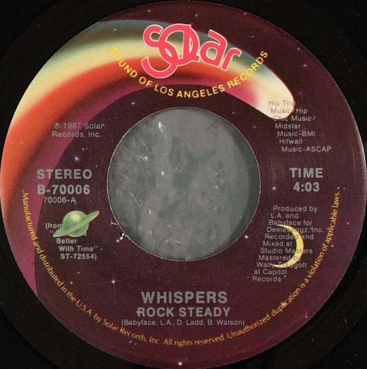 Whispers* : Rock Steady (7", Single, Spe)