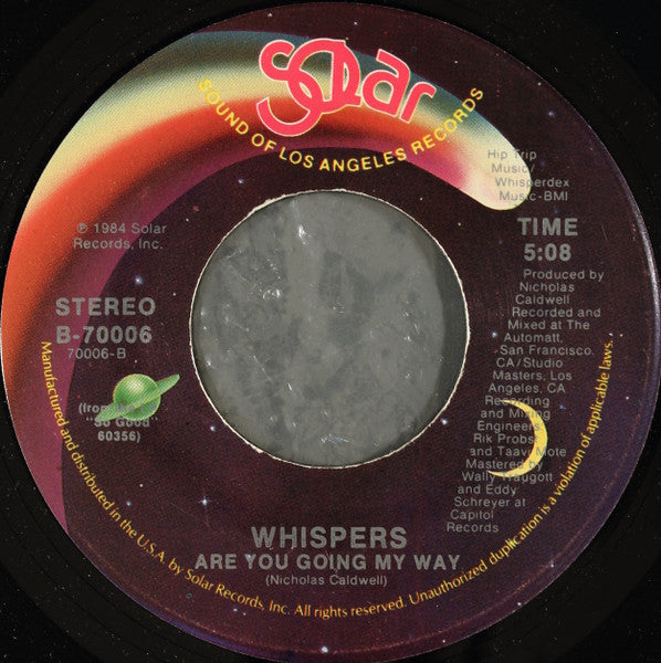 Whispers* : Rock Steady (7", Single, Spe)