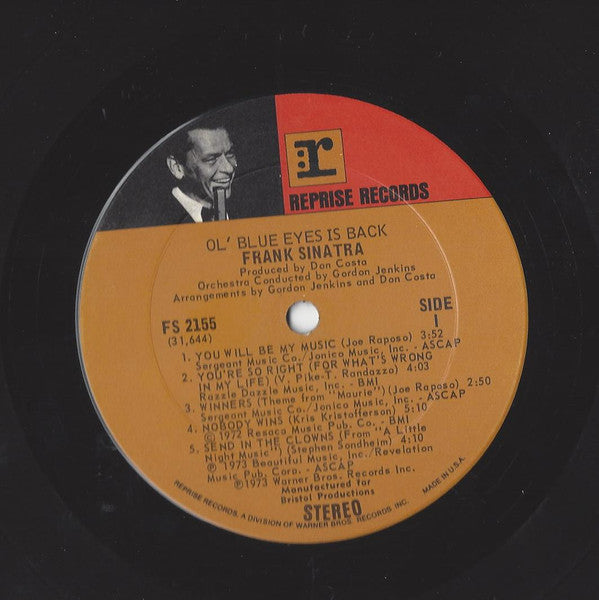 Frank Sinatra : Ol' Blue Eyes Is Back (Vinyl, VG+) – Square Cat Vinyl