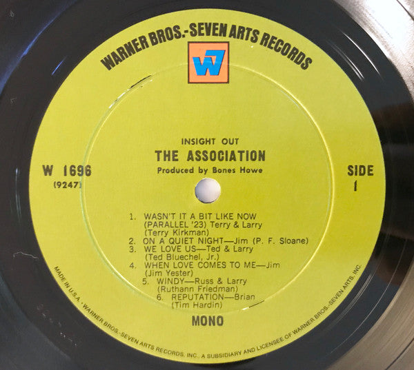 The Association (2) : Insight Out (LP, Album, Mono, RE, Gre)