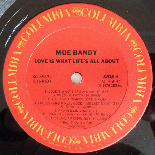 Moe Bandy : Love Is What Life's All About (LP, Album)