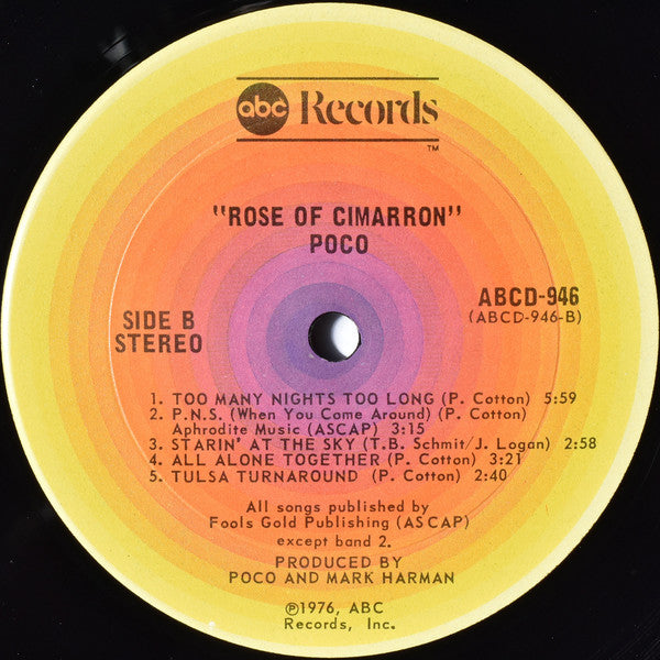 Poco (3) : Rose Of Cimarron  (LP, Album, Ter)