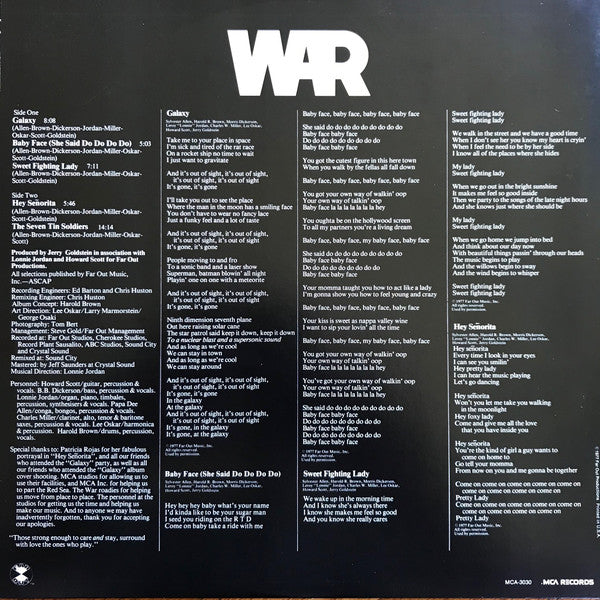 War : Galaxy (LP, Album, Pin)