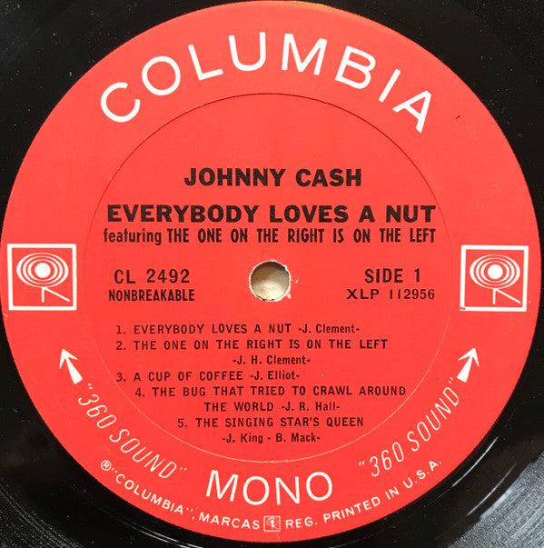 Johnny Cash : Everybody Loves A Nut (LP, Album, Mono, Pit)