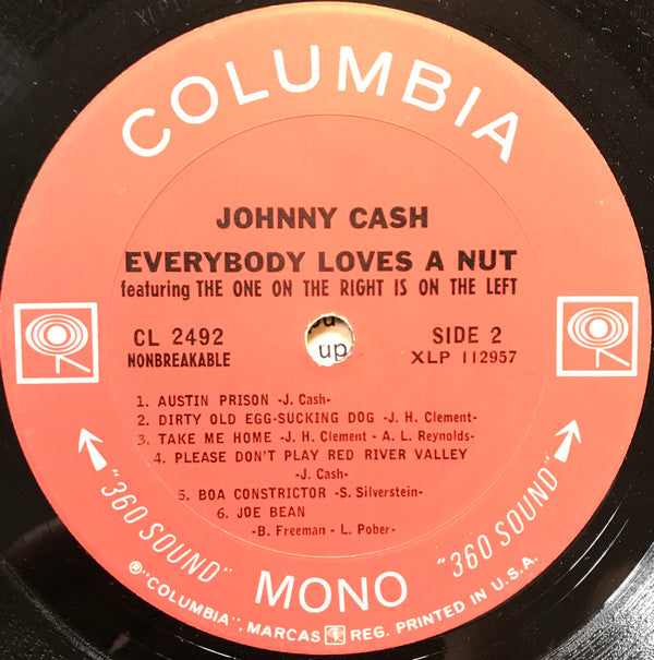 Johnny Cash : Everybody Loves A Nut (LP, Album, Mono, Pit)