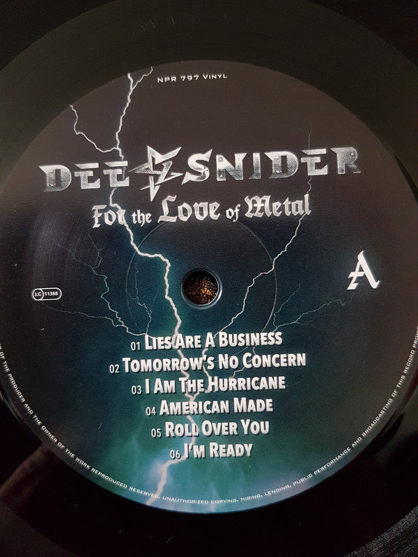 Dee Snider : For The Love Of Metal (LP, Album, Ltd)