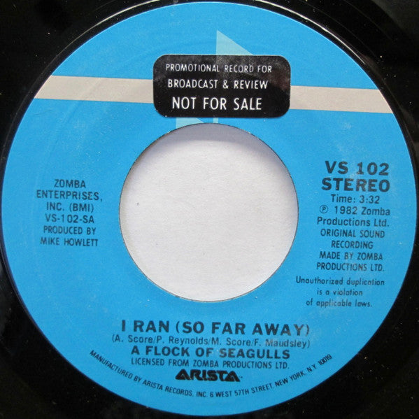 A Flock Of Seagulls : I Ran (So Far Away) (7", Single, Styrene, Ter)