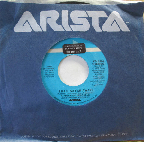 A Flock Of Seagulls : I Ran (So Far Away) (7", Single, Styrene, Ter)