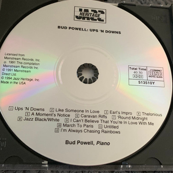 Bud Powell : Ups 'n Downs (CD, Comp, RE, RM)