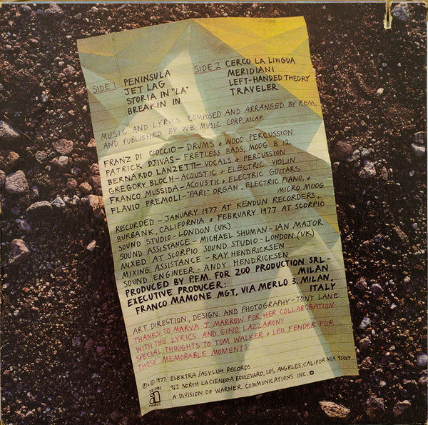 PFM* : Jet Lag (LP, Album, PRC)