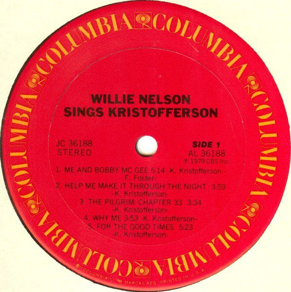 Willie Nelson : Willie Nelson Sings Kristofferson (LP, Album, Ter)