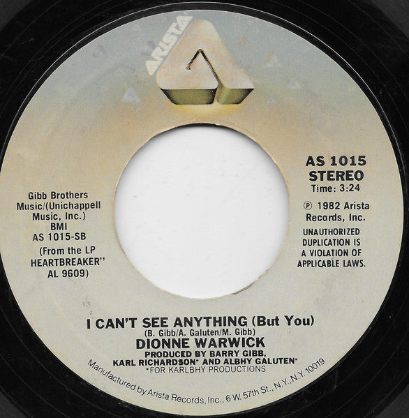 Dionne Warwick : Heartbreaker (7", Single, Styrene, Ter)