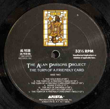 The Alan Parsons Project : The Turn Of A Friendly Card (LP, Album)