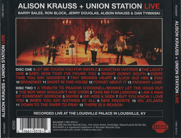 Alison Krauss + Union Station* : Live (2xCD, Album, RE)