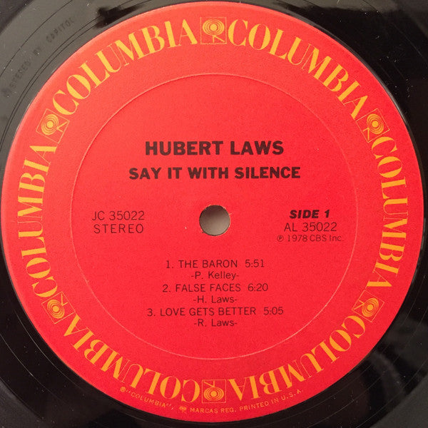 Hubert Laws : Say It With Silence (LP, Album, Ter)