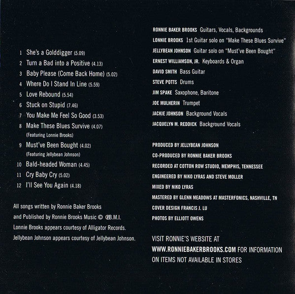 Ronnie Baker Brooks : Golddigger (CD, Album)
