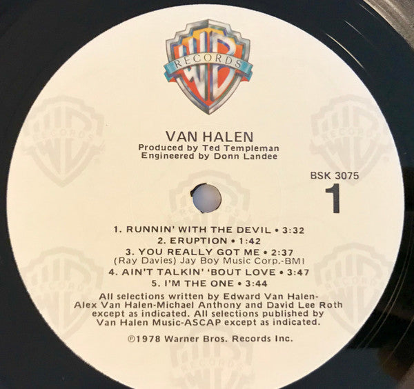Van Halen : Van Halen (LP, Album, RE, RP, Jac)