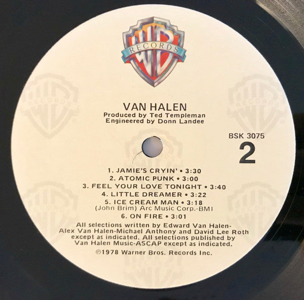 Van Halen : Van Halen (LP, Album, RE, RP, Jac)