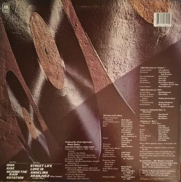 Herb Alpert : Rise (LP, Album, Ter)