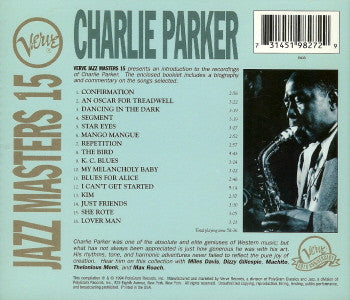 Charlie Parker : Verve Jazz Masters 15 (CD, Comp)