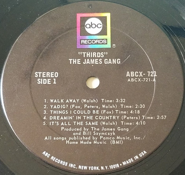 James Gang : Thirds (LP, Album, Ter)