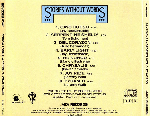 Spyro Gyra : Stories Without Words (CD, Album)