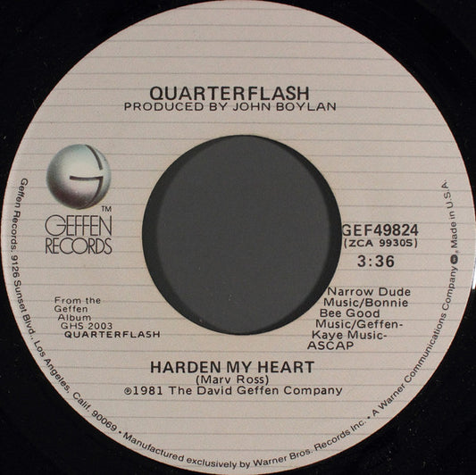 Quarterflash : Harden My Heart (7", Single, SP )