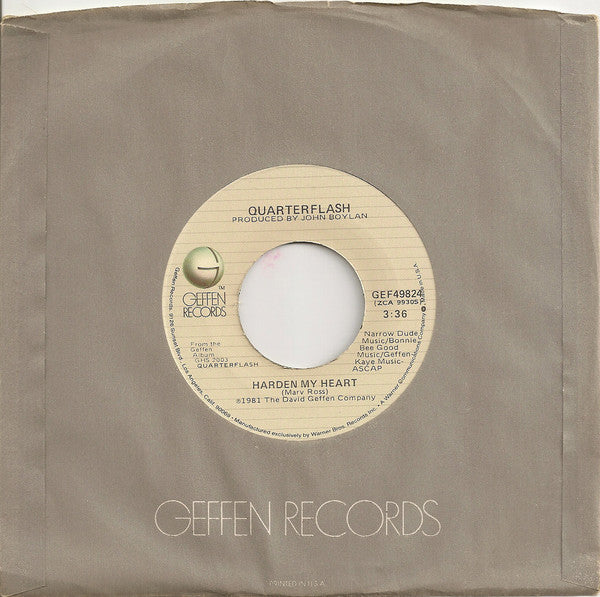 Quarterflash : Harden My Heart (7", Single, SP )