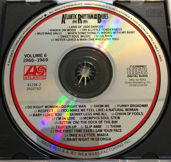 Various : Atlantic Rhythm & Blues 1947-1974, Volume 6 1966-1969 (CD, Comp, Club)