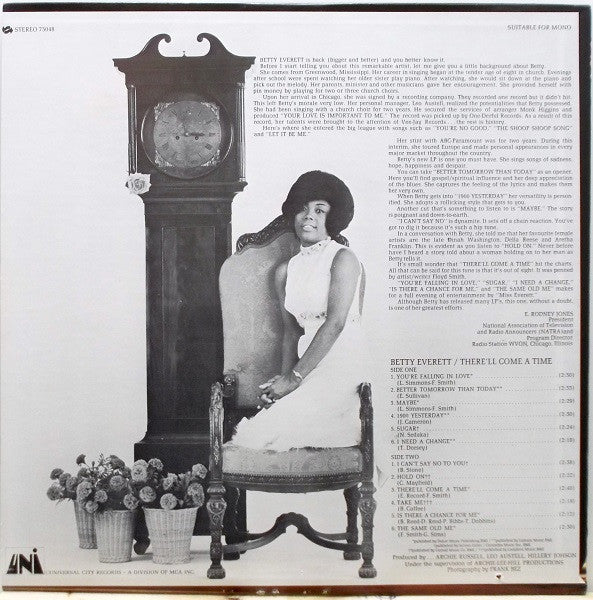 Betty Everett : There'll Come A Time (LP, Album, Pin)