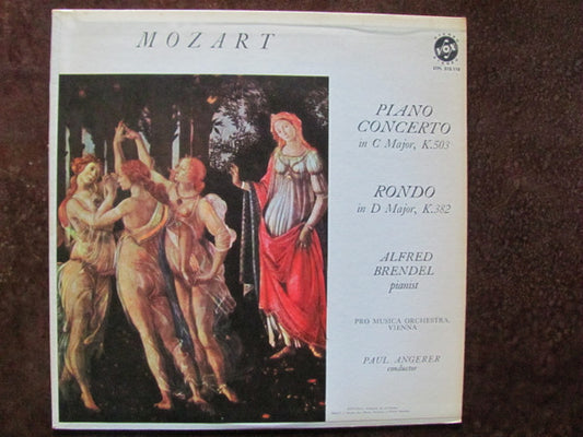 Wolfgang Amadeus Mozart, Alfred Brendel, Paul Angerer, Pro Musica Orchestra, Vienna* : Piano Concerto In C Major K.503, Rondo In D Major K.382 (LP, Album)
