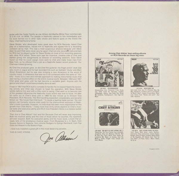 Chet Atkins : This Is Chet Atkins (2xLP, Comp, Ind)