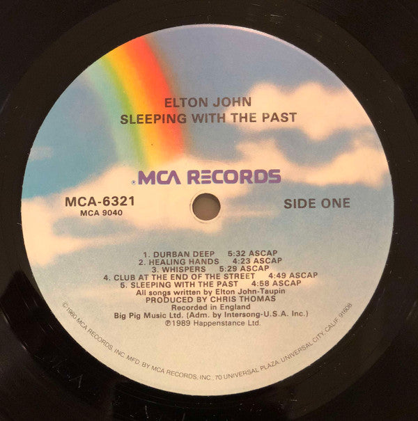 Elton John : Sleeping With The Past (LP, Album, Glo)