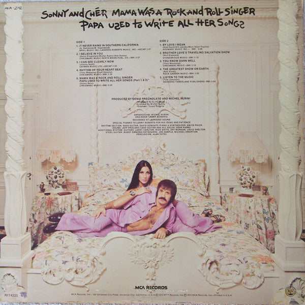 Sonny & Cher : Mama Was A Rock And Roll Singer Papa Used To Write All Her Songs (LP, Album, Club, RCA)