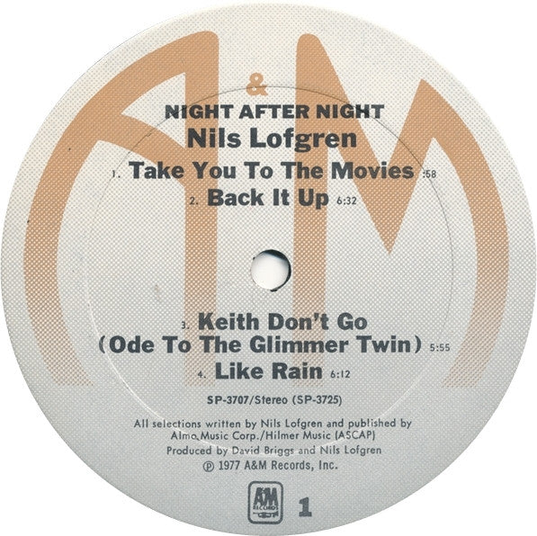 Nils Lofgren : Night After Night (2xLP, Album, Ter)