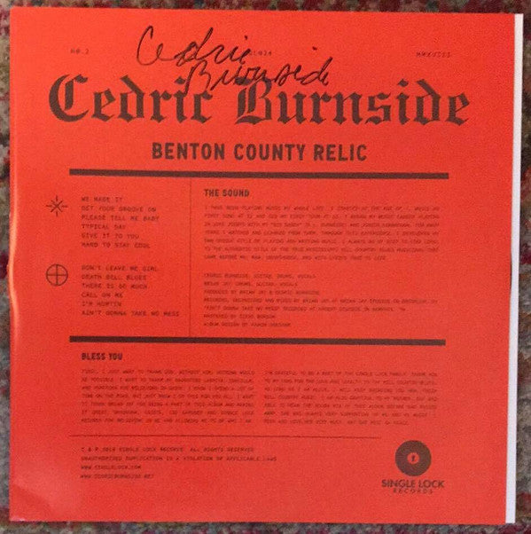 Cedric Burnside : Benton County Relic (LP, Album)