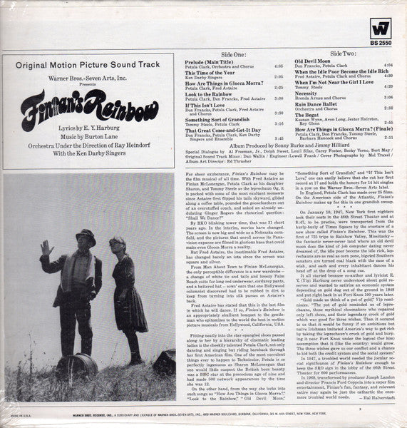 Fred Astaire * Petula Clark : Finian's Rainbow (The Original Motion Picture Sound Track) (LP, Album, Ind)