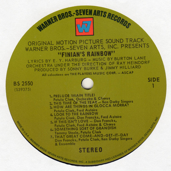 Fred Astaire * Petula Clark : Finian's Rainbow (The Original Motion Picture Sound Track) (LP, Album, Ind)