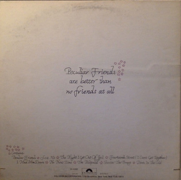 Ten Wheel Drive With Genya Ravan : Peculiar Friends (LP)