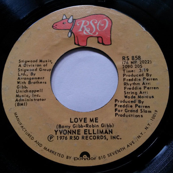 Yvonne Elliman : Love Me (7", Single)