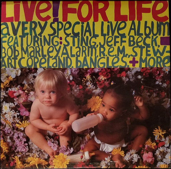 Various : Live! For Life (LP, Album, Pin)