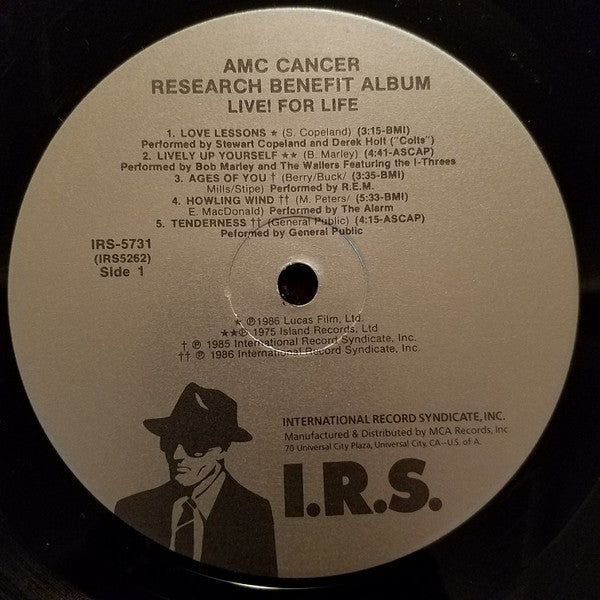 Various : Live! For Life (LP, Album, Pin)