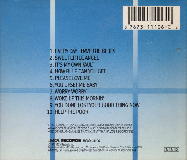 B.B. King : Live At The Regal (CD, Album, RE)