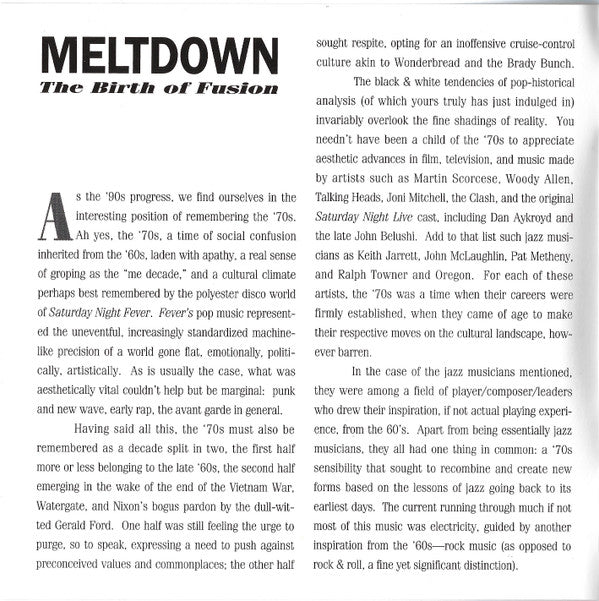 Various : Meltdown: The Birth of Fusion (CD, Comp)