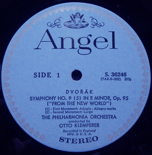 Dvorak*, Otto Klemperer Conducting The Philharmonia Orchestra* : Dvorak Symphony No. 9 In E Minor Op. 95 "From The New World" (LP, Album)