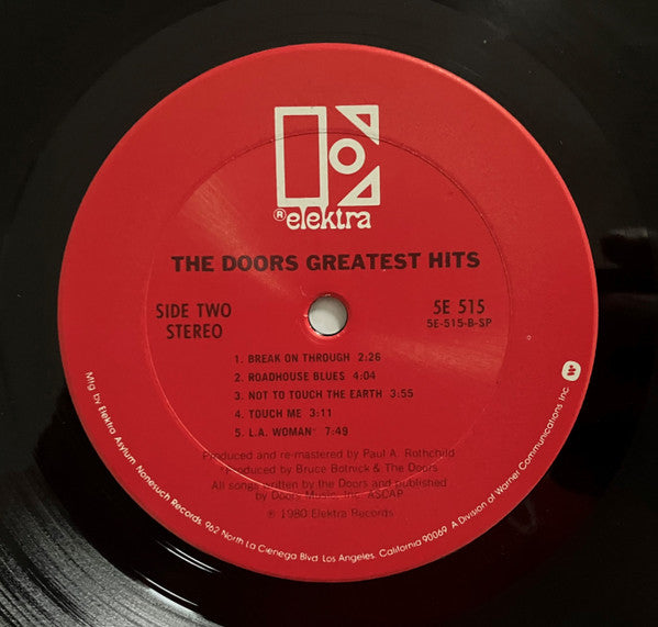 The Doors : Greatest Hits (LP, Comp, Club, RM, Ter)
